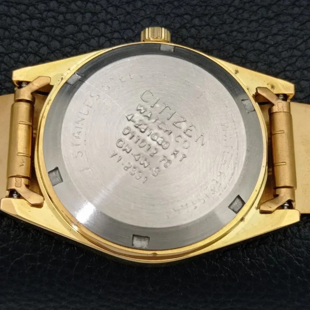 Vintage 1974 Citizen Automatic Mens Gold Watch W/daydate & Arabic accents